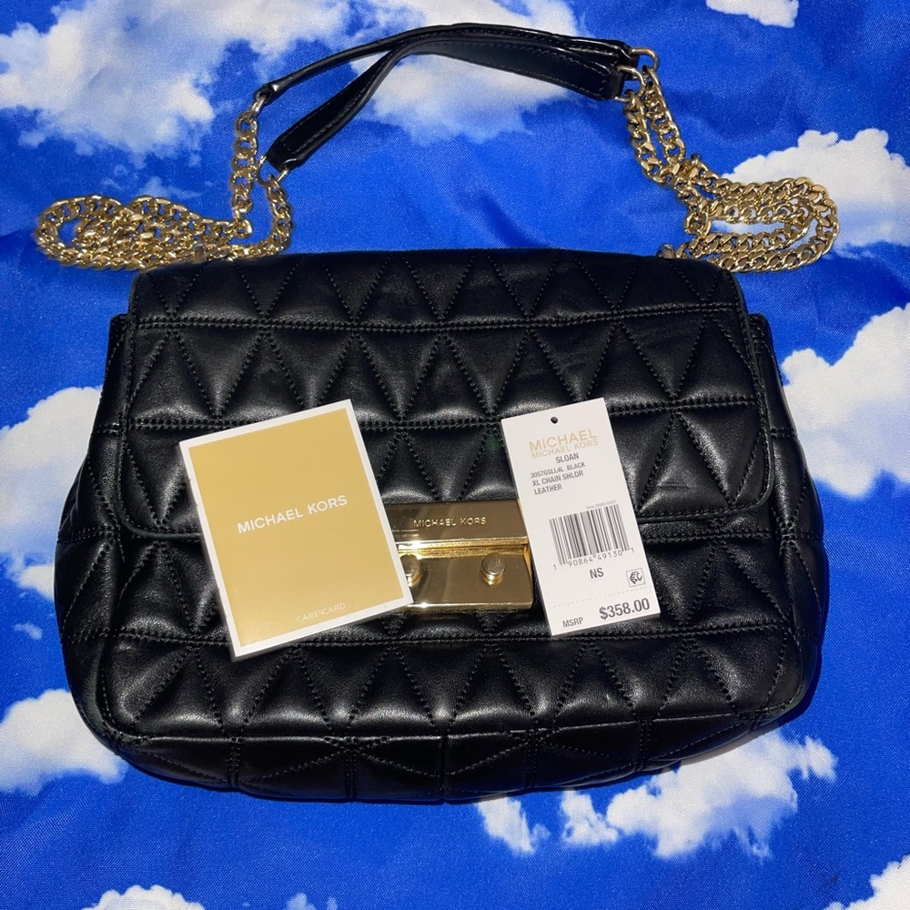 Quilted Lrg. MK shoulder/cross body bag